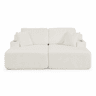 Sofá-cama relax de 2 lugares - tecido de veludo cotelê macio, bolso lateral para revistas, porta-copos e almofadas, ideal para a sala de estar, sala de jogos, escritório e quarto de hóspedes - Bege
