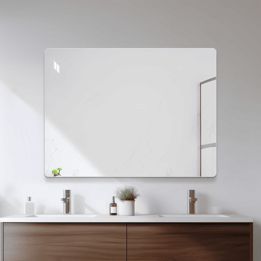 Espelho de parede 60×80 cm - sem moldura, alta definição, sem cobre, película resistente a quebras - prateado Espelho de parede 60×80 cm - sem moldura, alta definição, sem cobre, película resistente a quebras - prateado