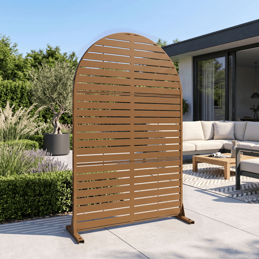Divisória Nodepp forma de arco redondo aço 180 x 120 cm Castanho casa.pro Divisória Nodepp forma de arco redondo aço 180 x 120 cm Castanho casa.pro