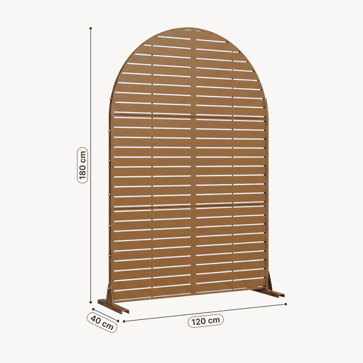 Divisória Nodepp forma de arco redondo aço 180 x 120 cm Castanho casa.pro Divisória Nodepp forma de arco redondo aço 180 x 120 cm Castanho casa.pro