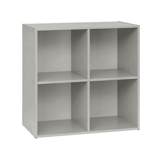 Estante modular - Design compacto com compartimentos abertos, organizador multifuncional e estante de pé - Cinzento
