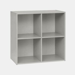 Estante modular - Design compacto com compartimentos abertos, organizador multifuncional e estante de pé - Cinzento
