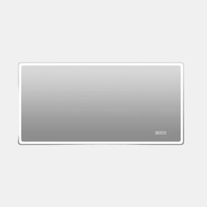 Espelho de casa de banho LED 60×120 cm - Sem moldura, iluminado, controlo tátil regulável, 3 temperaturas de cor, antiembaciamento, vidro HD sem cobre - Prateado