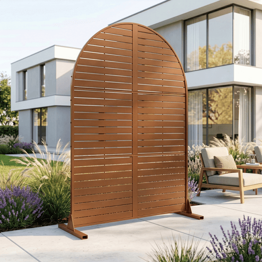 Divisória Nodepp forma de arco redondo aço 180 x 90 cm Castanho casa.pro Divisória Nodepp forma de arco redondo aço 180 x 90 cm Castanho casa.pro