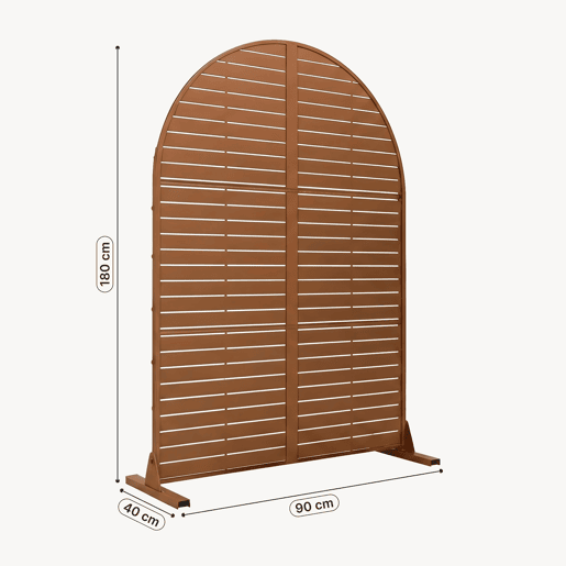 Divisória Nodepp forma de arco redondo aço 180 x 90 cm Castanho casa.pro Divisória Nodepp forma de arco redondo aço 180 x 90 cm Castanho casa.pro