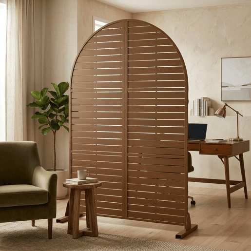 Divisória Nodepp forma de arco redondo aço 180 x 90 cm Castanho casa.pro Divisória Nodepp forma de arco redondo aço 180 x 90 cm Castanho casa.pro