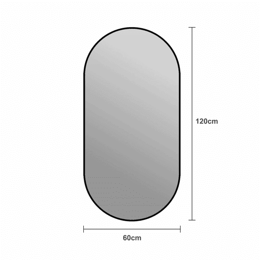 Espelho de parede em forma de arco 60×120 cm - Moldura em alumínio preto, espelho prateado HD sem cobre, moderno, pode ser pendurado na vertical ou na horizontal - Prateado Espelho de parede em forma de arco 60×120 cm - Moldura em alumínio preto, espelho prateado HD sem cobre, moderno, pode ser pendurado na vertical ou na horizontal - Prateado