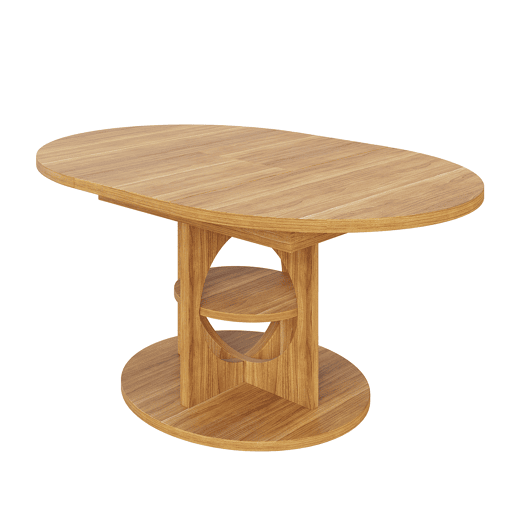 Mesa de jantar extensível 110u2013150 cm - com espaço de arrumação, transformável de redonda em oval, acabamento em madeira e preto, capacidade de carga de 60 kg - madeira Mesa de jantar extensível 110u2013150 cm - com espaço de arrumação, transformável de redonda em oval, acabamento em madeira e preto, capacidade de carga de 60 kg - madeira