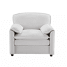 Sofá relax de 1 lugar - Estilo retro com bolsos laterais para arrumação, design compacto - Branco