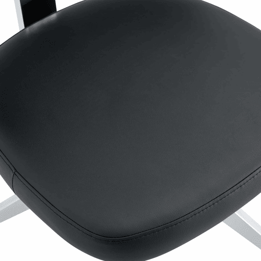 Cadeira de jantar 54,5 x 50,5 x 77 cm - giratória a 360°, estofada, estrutura metálica, estilo moderno - Preto Cadeira de jantar 54,5 x 50,5 x 77 cm - giratória a 360°, estofada, estrutura metálica, estilo moderno - Preto