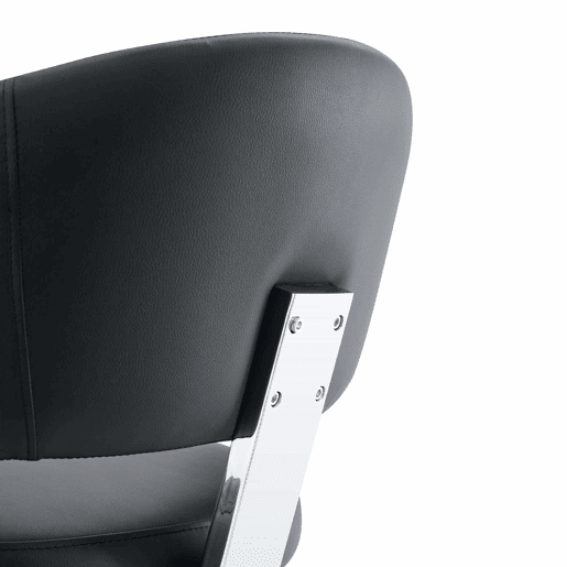 Cadeira de jantar 54,5 x 50,5 x 77 cm - giratória a 360°, estofada, estrutura metálica, estilo moderno - Preto Cadeira de jantar 54,5 x 50,5 x 77 cm - giratória a 360°, estofada, estrutura metálica, estilo moderno - Preto