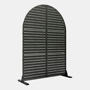 Divisória Nodepp forma de arco redondo aço 180 x 90 cm Preto casa.pro