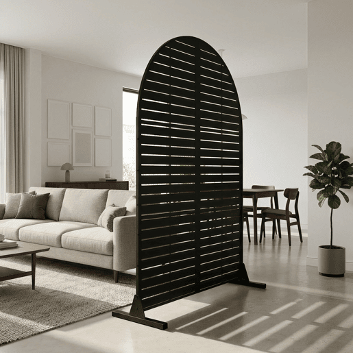 Divisória Nodepp forma de arco redondo aço 180 x 90 cm Preto casa.pro Divisória Nodepp forma de arco redondo aço 180 x 90 cm Preto casa.pro