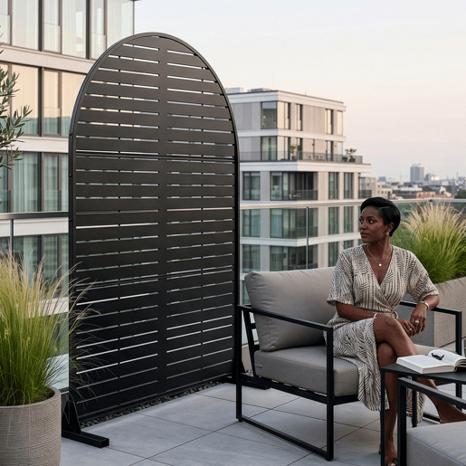 Divisória Nodepp forma de arco redondo aço 180 x 90 cm Preto casa.pro Divisória Nodepp forma de arco redondo aço 180 x 90 cm Preto casa.pro