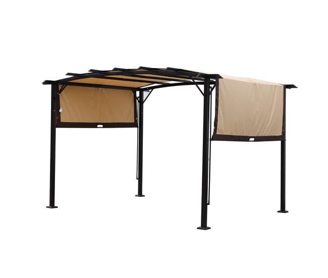 Cubierta de repuesto para pérgola 12 x 9 pies - impermeable, protección solar uv resistente para terraza y balcón - beige