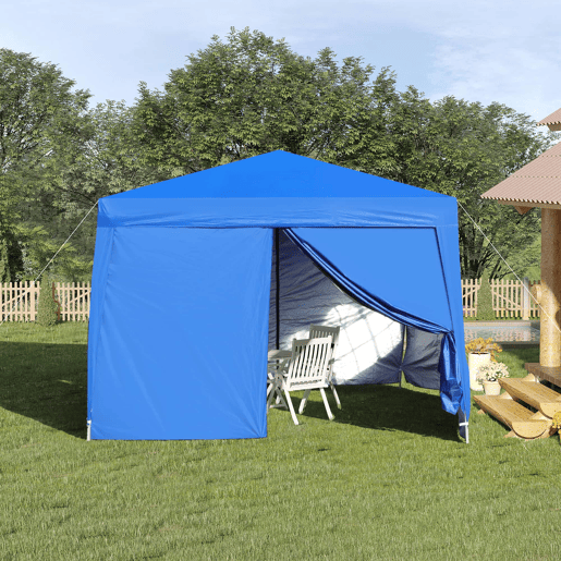 Tenda dobrável de 3 x 3 m - impermeável, resistente, com 4 paredes laterais, proteção UV 50+ e estrutura de aço - Azul Tenda dobrável de 3 x 3 m - impermeável, resistente, com 4 paredes laterais, proteção UV 50+ e estrutura de aço - Azul