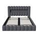 Cama, cama hidráulica, USB, iluminación LED, cama doble 220x153 Cama, cama hidráulica, USB, iluminación LED, cama doble 220x153 Gris