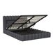 Cama, cama hidráulica, USB, iluminación LED, cama doble 220x153 Cama, cama hidráulica, USB, iluminación LED, cama doble 220x153 Gris