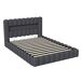 Cama, cama hidráulica, USB, iluminación LED, cama doble 220x153 Cama, cama hidráulica, USB, iluminación LED, cama doble 220x153 Gris