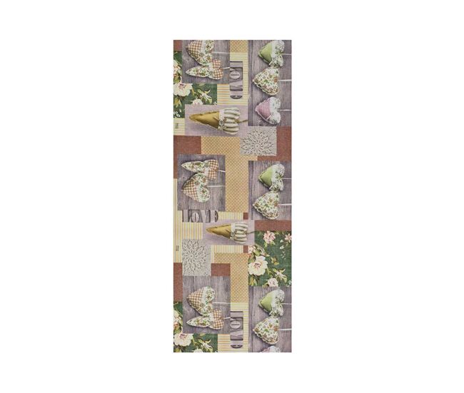 Alfombra de cocina diseños patchwork multicolor sprinty, 52x200 cm - atticgo