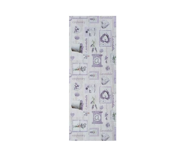 Alfombra de cocina dibujos de plantas lila sally, 48x200 cm - atticgo