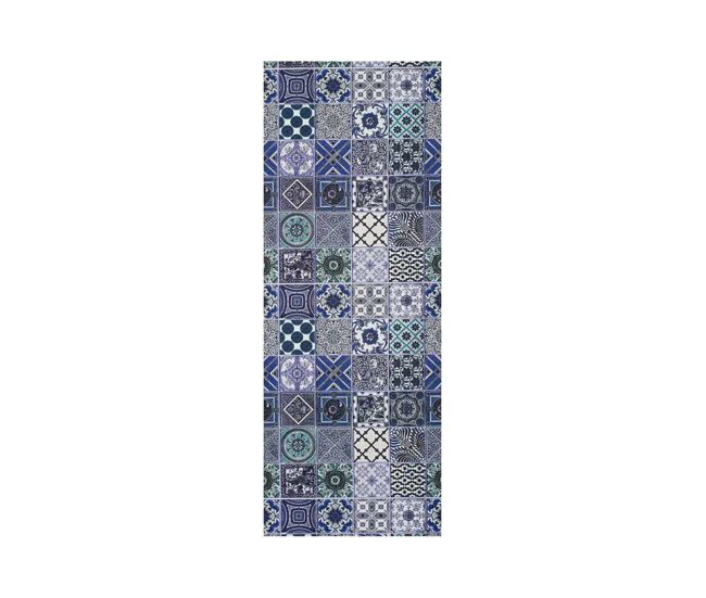 Alfombra de cocina diseños bohemios azul sprinty, 52x200 cm - atticgo