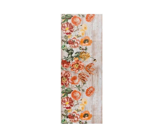 Alfombra de cocina motivos florales multicolor ricci, 52x100 cm - atticgo