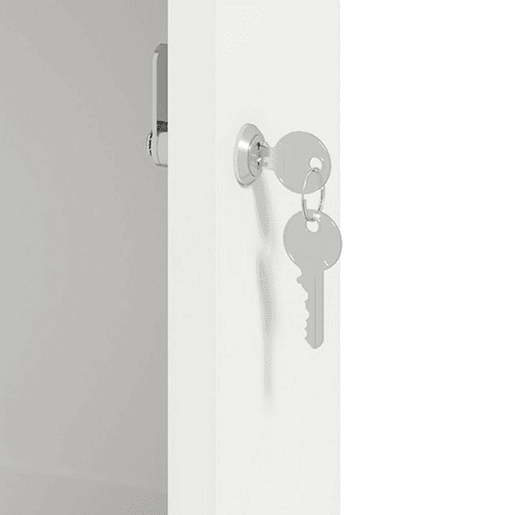 HOMCOM Armário de Medicamentos de Parede com 6 Zonas de Arrumação, Fechadura e 2 Chaves, em Aço, 40x18x60 cm, Branco HOMCOM Armário de Medicamentos de Parede com 6 Zonas de Arrumação, Fechadura e 2 Chaves, em Aço, 40x18x60 cm, Branco