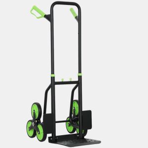 DURHAND Carrinho de Carga Dobrável para Escadas, 6 Rodas, 120 kg, Portátil, Verde