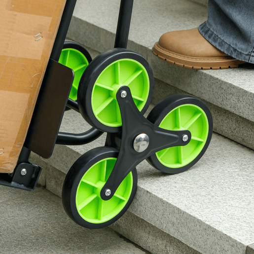 DURHAND Carrinho de Carga Dobrável para Escadas, 6 Rodas, 120 kg, Portátil, Verde DURHAND Carrinho de Carga Dobrável para Escadas, 6 Rodas, 120 kg, Portátil, Verde