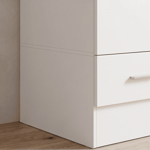 HOMCOM Roupeiro Moderno para Quarto com Barra de Pendurar, Gaveta e Prateleira Superior, 40x52x170 cm, Branco HOMCOM Roupeiro Moderno para Quarto com Barra de Pendurar, Gaveta e Prateleira Superior, 40x52x170 cm, Branco
