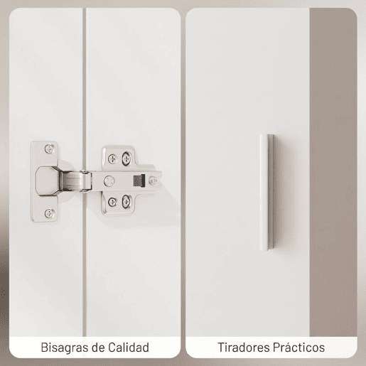 HOMCOM Roupeiro Moderno para Quarto com Barra de Pendurar, Gaveta e Prateleira Superior, 40x52x170 cm, Branco HOMCOM Roupeiro Moderno para Quarto com Barra de Pendurar, Gaveta e Prateleira Superior, 40x52x170 cm, Branco