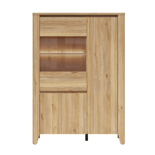 Armário de louça 3 portas LED incluído Samara Madeira Armário de louça 3 portas LED incluído Samara Madeira
