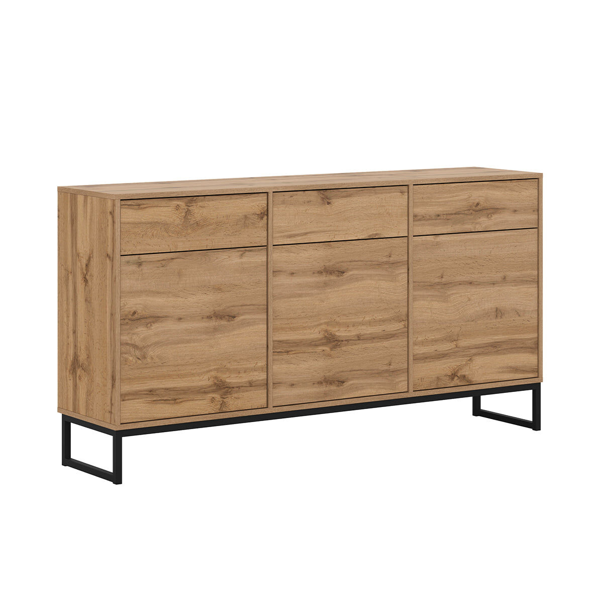 Aparador de 3 puertas y 3 cajones Loa 157 Madera