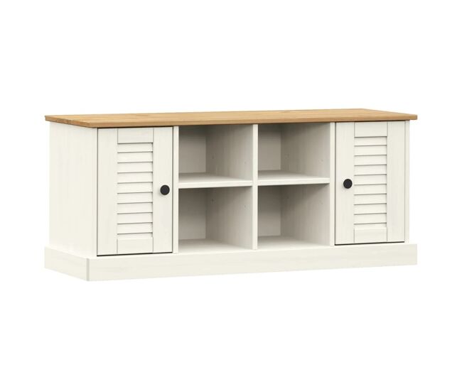 Banco zapatero vigo 4 huecos + 2 puertas blanco 45x106x35 cm