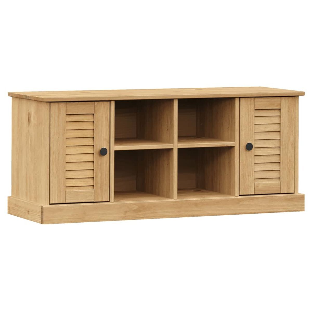 Banco zapatero vigo 4 huecos + 2 puertas natural 45x106x35 cm