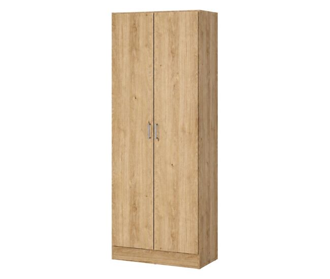 Armario multiusos 2 puertas 3 estantes en madera melaminada