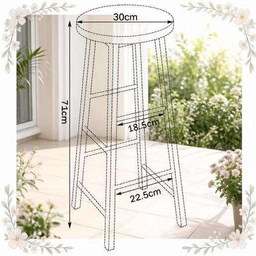Conjunto de 2 bancos de bar 30x30x71 cm - estilo bistrô com apoio para os pés - preto Conjunto de 2 bancos de bar 30x30x71 cm - estilo bistrô com apoio para os pés - preto