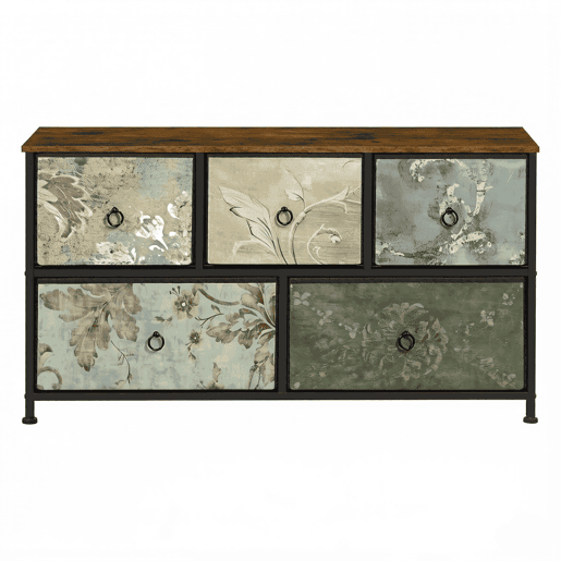 Armário de arrumação 100 x 30 x 54 cm u2013 com gavetas, design elegante, móvel auxiliar para o corredor u2013 multicolorido