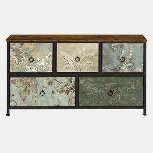 Armário de arrumação 100 x 30 x 54 cm u2013 com gavetas, design elegante, móvel auxiliar para o corredor u2013 multicolorido