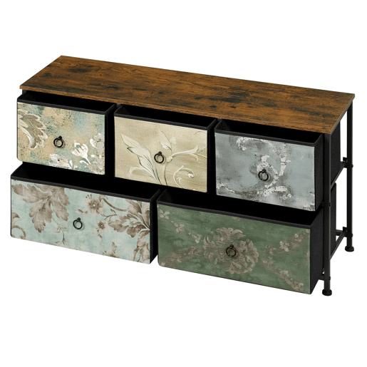 Armário de arrumação 100 x 30 x 54 cm u2013 com gavetas, design elegante, móvel auxiliar para o corredor u2013 multicolorido