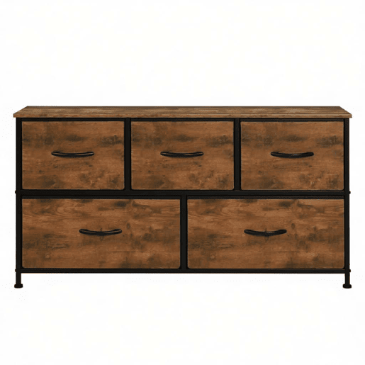 Armário de arrumação 100 x 30 x 54 cm - Estilo rústico com gavetas para a entrada - Castanho Armário de arrumação 100 x 30 x 54 cm - Estilo rústico com gavetas para a entrada - Castanho