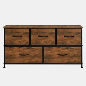 Armário de arrumação 100 x 30 x 54 cm - Estilo rústico com gavetas para a entrada - Castanho