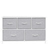 Armário de entrada 100 x 30 x 54 cm u2014 com gavetas, estilo moderno, arrumação multifuncional u2014 cinzento claro