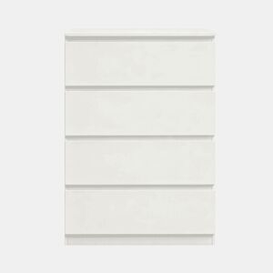 Mesa de cabeceira de 60 cm - design minimalista com gaveta multifuncional para arrumação, ideal para o quarto e o corredor - branca