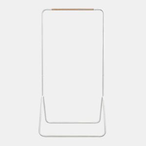 Cabideiro de pé 80x45x145 cm - multifuncional com barra para roupa e gancho para casacos - branco