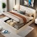 Cama, USB, LED, cama doble, cama juvenil, cama funcional Cama, USB, LED, cama doble, cama juvenil, cama funcional Beige