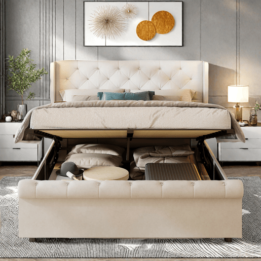 Cama 140 x 190 cm, USB, LED, cama de casal, cama jovem, cama funcional, cama com arrumação Cama 140 x 190 cm, USB, LED, cama de casal, cama jovem, cama funcional, cama com arrumação