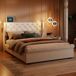 Cama, USB, LED, cama doble, cama juvenil, cama funcional Cama, USB, LED, cama doble, cama juvenil, cama funcional Beige