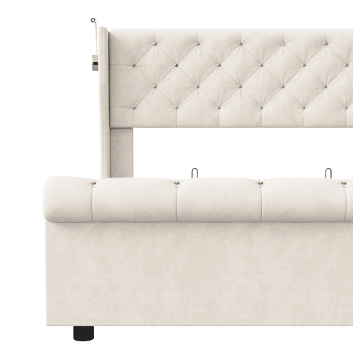 Cama 140 x 190 cm, USB, LED, cama de casal, cama jovem, cama funcional, cama com arrumação Cama 140 x 190 cm, USB, LED, cama de casal, cama jovem, cama funcional, cama com arrumação